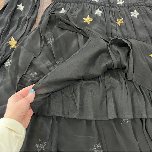 Rococo Sand Revolve Astral mini dress, black sequined stars size medium - Picture 13 of 13